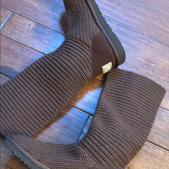 UGG Australia 1967 Candy ll Knit Sweater Knit Boots Chocolate Brown Size 5 - Picture 7 of 12